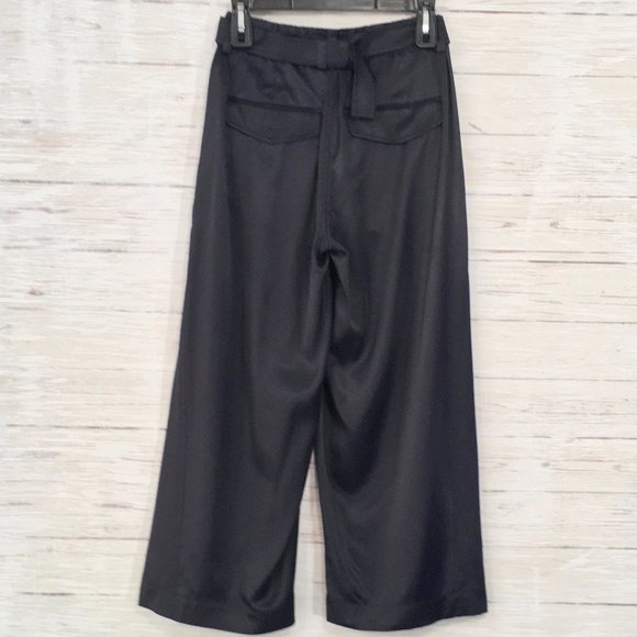 Vince Belted Cross-Over Culotte Crop Wide Leg Pant - Picture 9 of 12